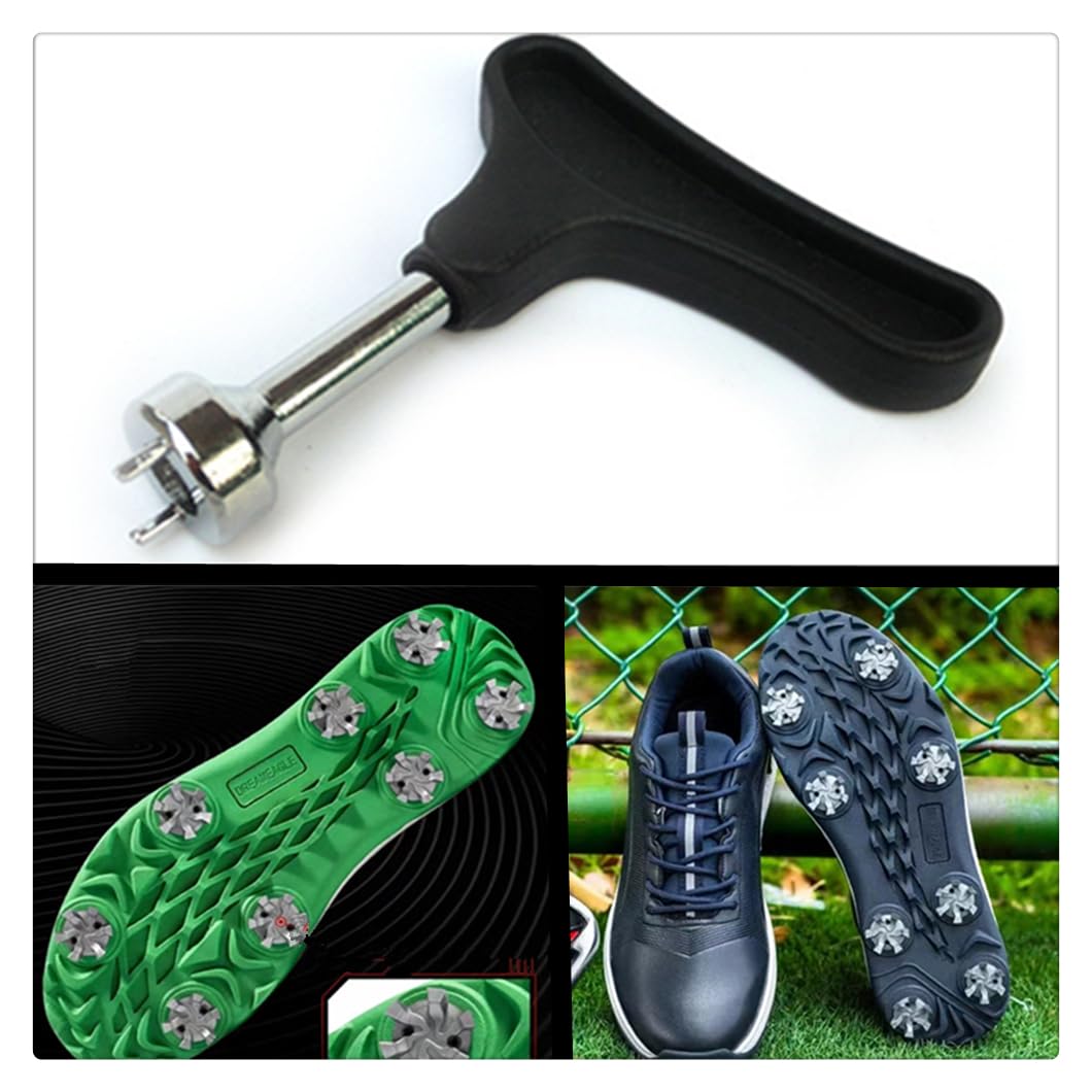 Puntas de Golf Universales - 25 Piezas Tacos Fáciles de Cambiar + 1 Llave de Punta para Zapatos - Practical Golf Spikes for Golfers