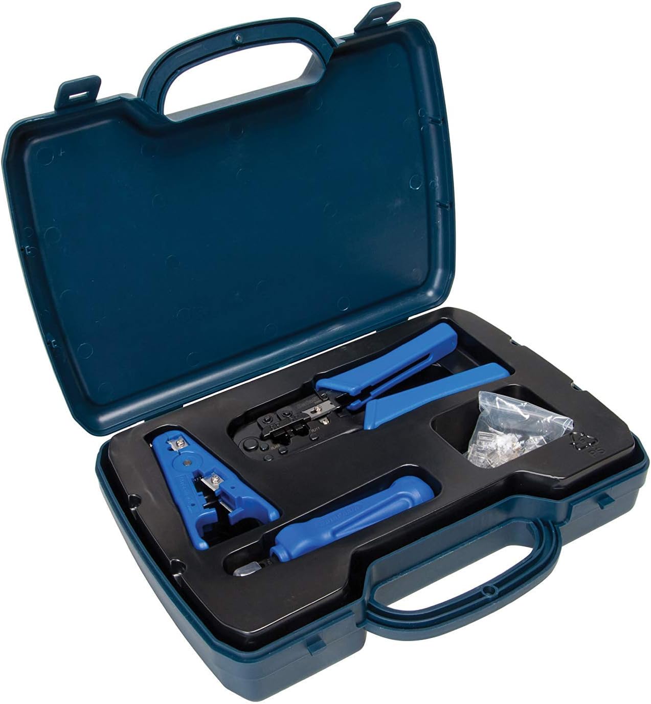 TEMPODataShark PA70007 Ethernet Network Tool Kit - Includes RJ45/RJ11 Crimp Tool, Cable Stripper, Punch Down Tool, RJ45 Connectors - CAT5, CAT5E, CAT6