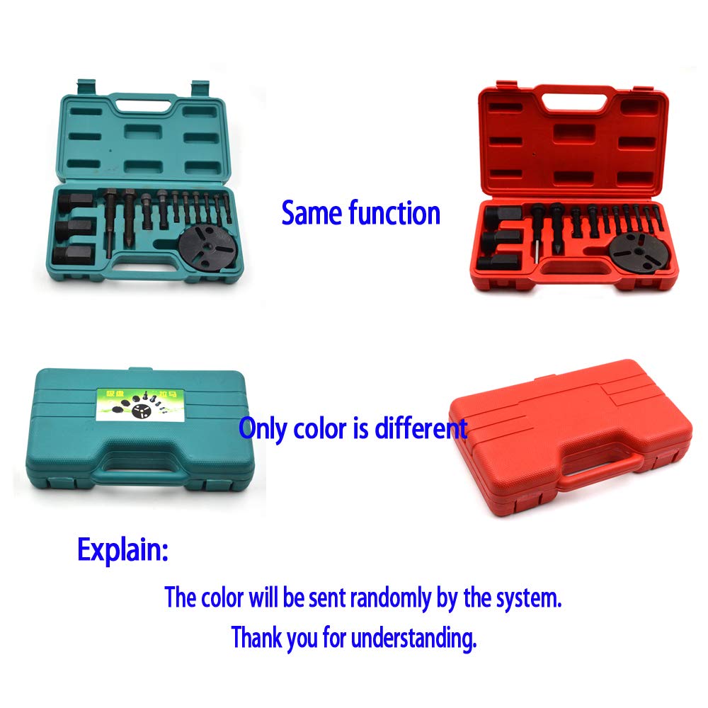 A/C R134a R12 Compressor Clutch Hub Puller Kit Remover & Installer Repair Tool S A/C R134a R12 Compressor Clutch Hub Puller Kit Remover & Installer Repair Tool S