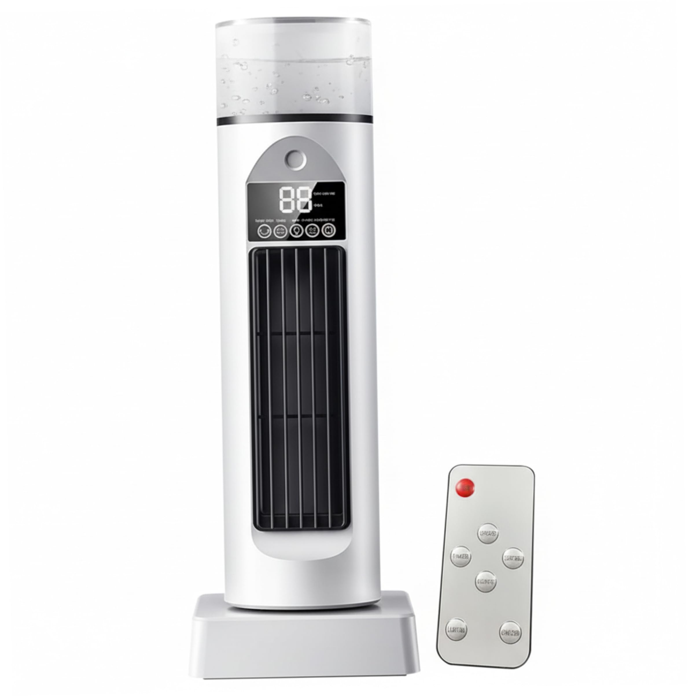 AwnsIMfreien Bladeless Oscillating Tower Fan, Portable Air Conditioning Fan With Mist Function For Bedroom, Usb Desktop Cooling Fans With Remote Control - White, Tower