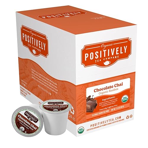 Miniatura 2 de Organic Positively Tea Company, Té Chocolate Chai Rooibos, compatible con K-Cup, 24 cápsulas