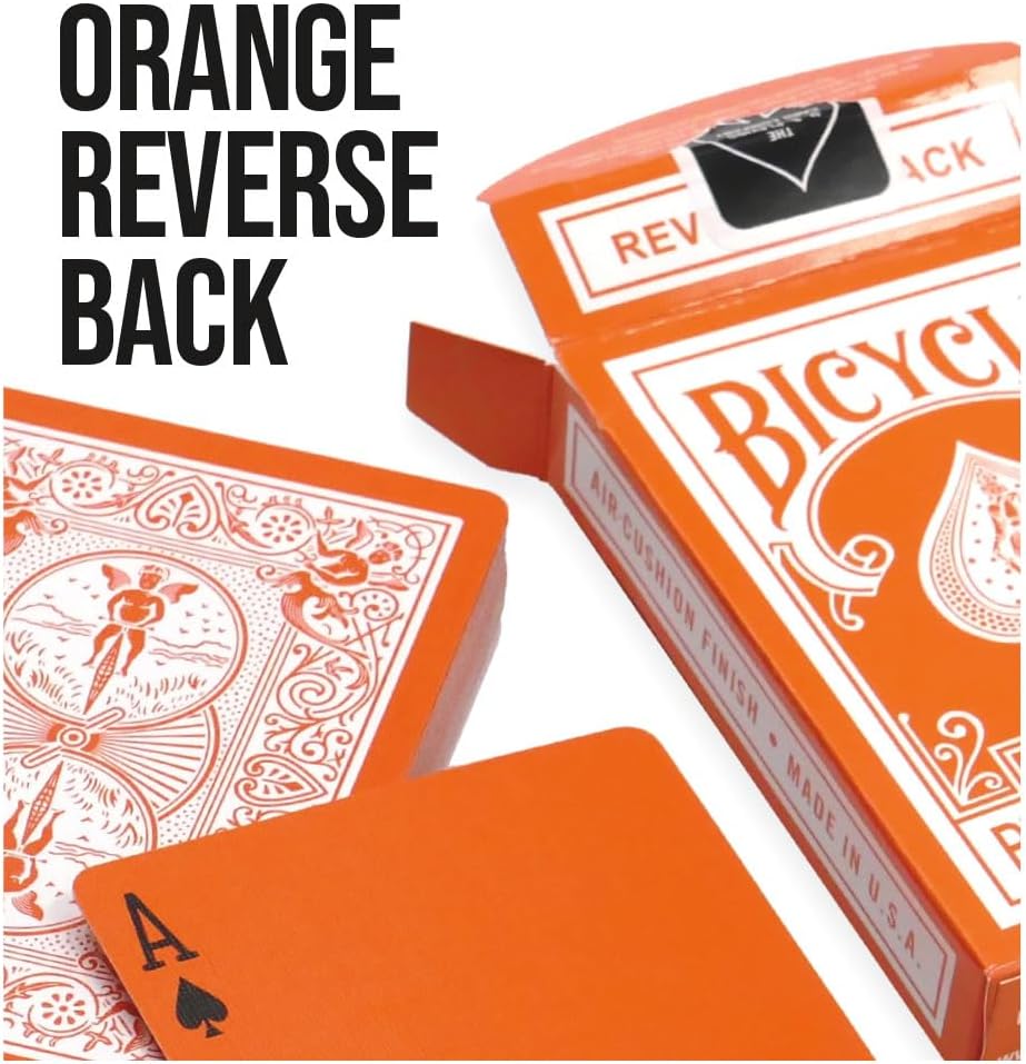 Magic Makers Orange Playing Cards Bicycle Deck