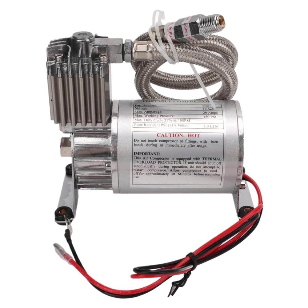 Compresor de aire 20A 150 PSI Metal Universal Compatible con vehículos de 12V Yates Barcos