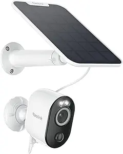 REOLINK Security Cameras Outdoor Wireless WiFi, Argus 3 Pro+Solar Panel with 5MP Color Night Vision, 2.4G/5Ghz WiFi, Non-Stop Solar Powered, Human/Vehicle Detection, Home Hub Compatible asin的图片