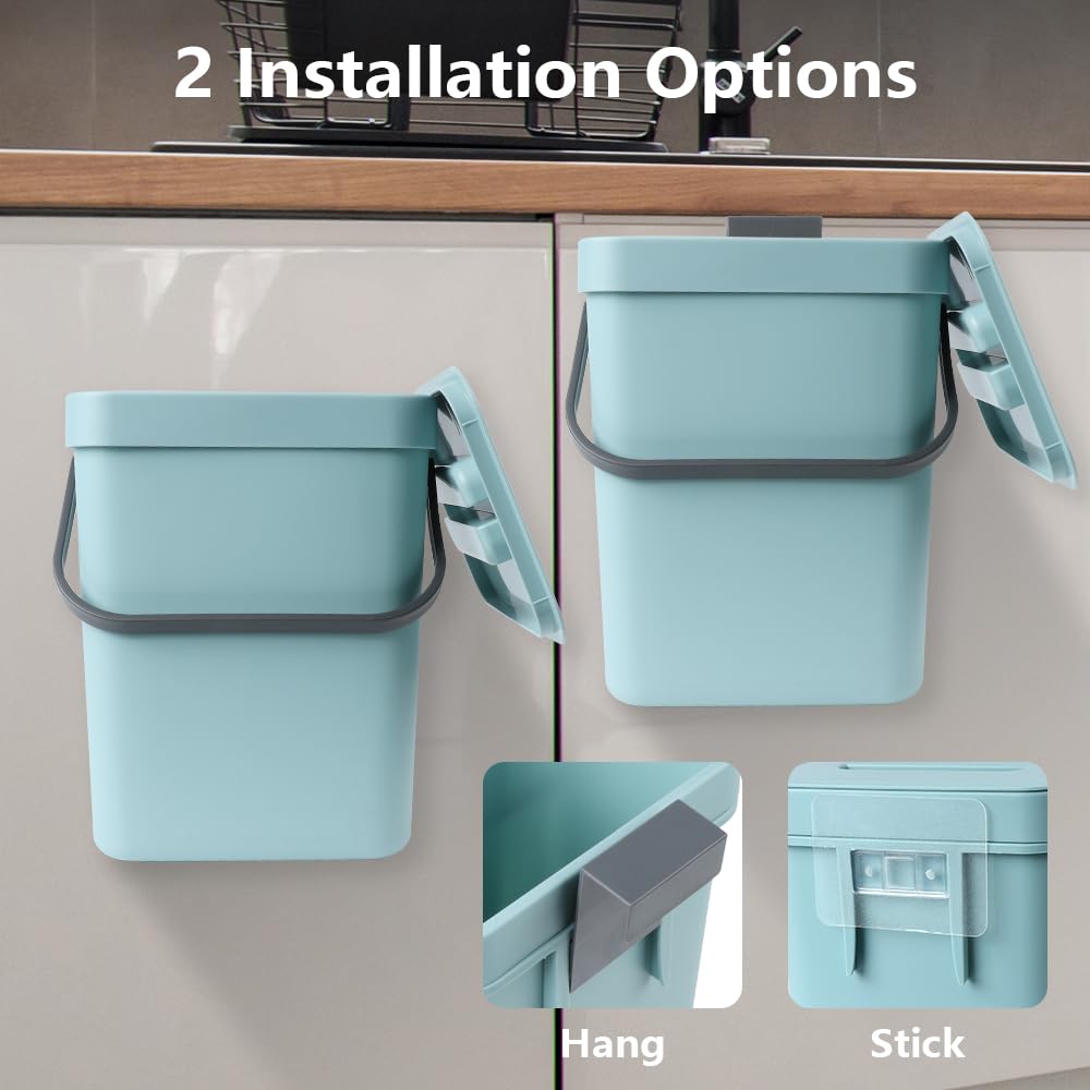 Amazon.co.jp: VIGIND シンク下蓋付き小型ゴミ箱 キッチン用 5L / 1.3