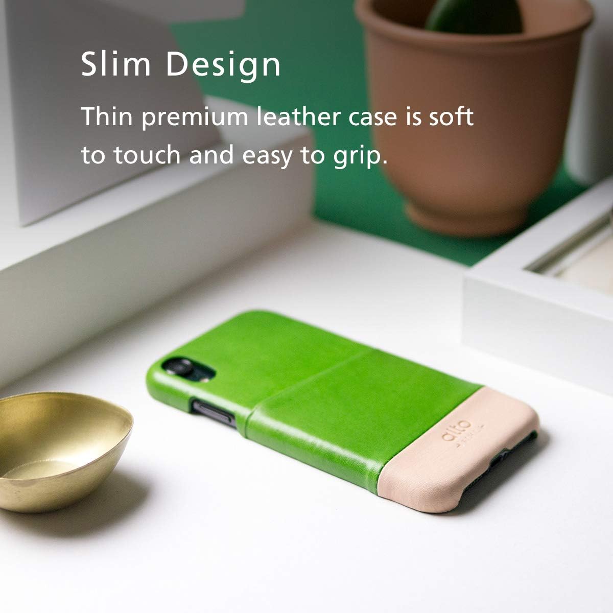 Exсluѕіvе Dіѕсоunt 80% оƒƒеr Alto Metro Phone Case for iPhone XR (6.1 inch), Premium Handmade Italian Leather Wallet Case with Card Holder Design (Lime Green/Original)