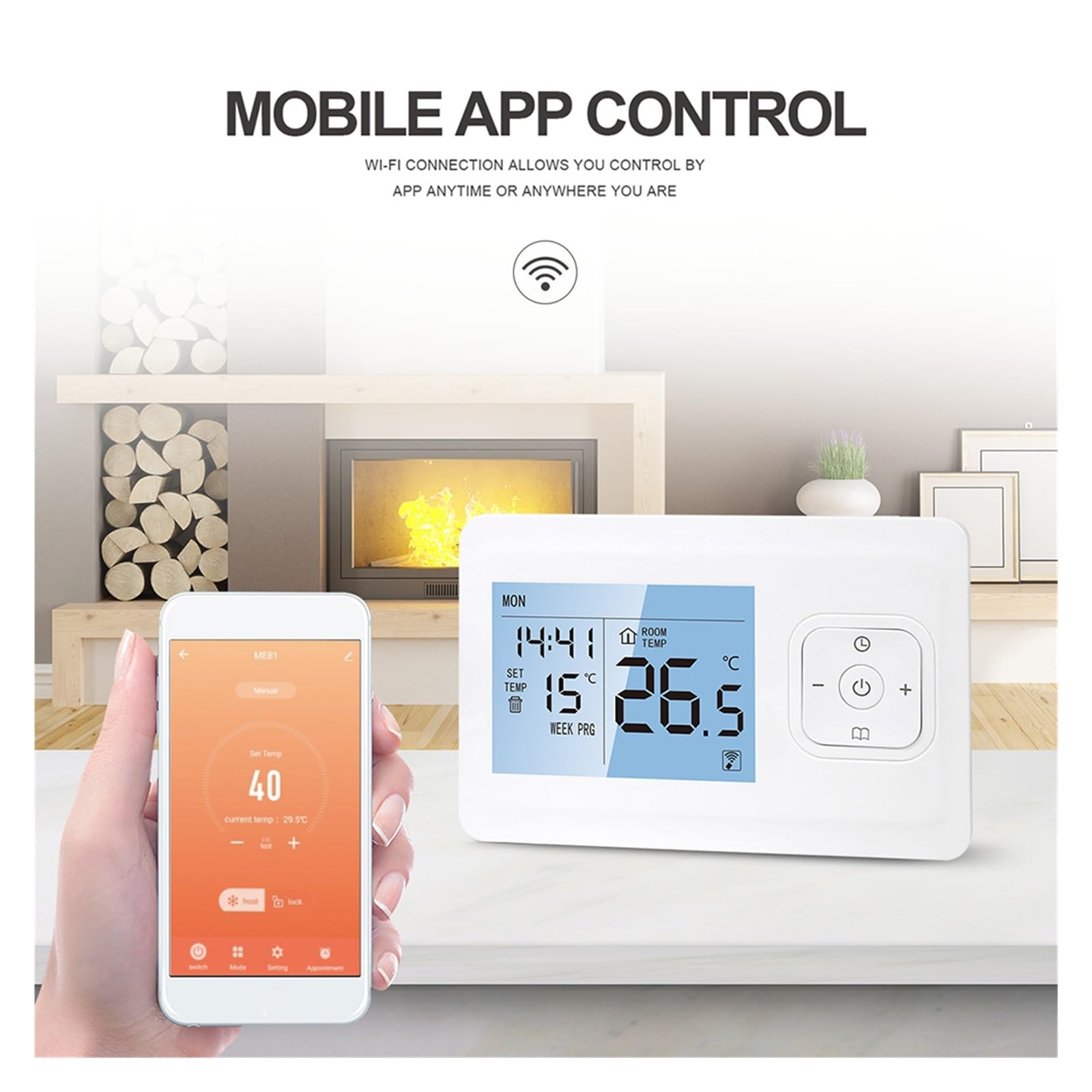 Smart Thermostat, Inteligentny termostat Tuya, bezprzewodowy programowalny regulator temperatury do podgrzewania wody w kotle gazowym,for Home