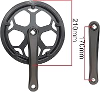Vista 2 de Ciudad plegable bicicleta manivela sola velocidad 6.693 in con carcasa protectora