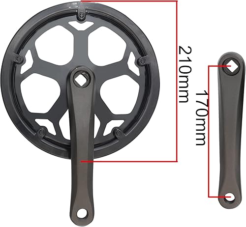 Miniatura 2 de WEERAS Ciudad plegable bicicleta manivela sola velocidad 6.693 in con carcasa protectora