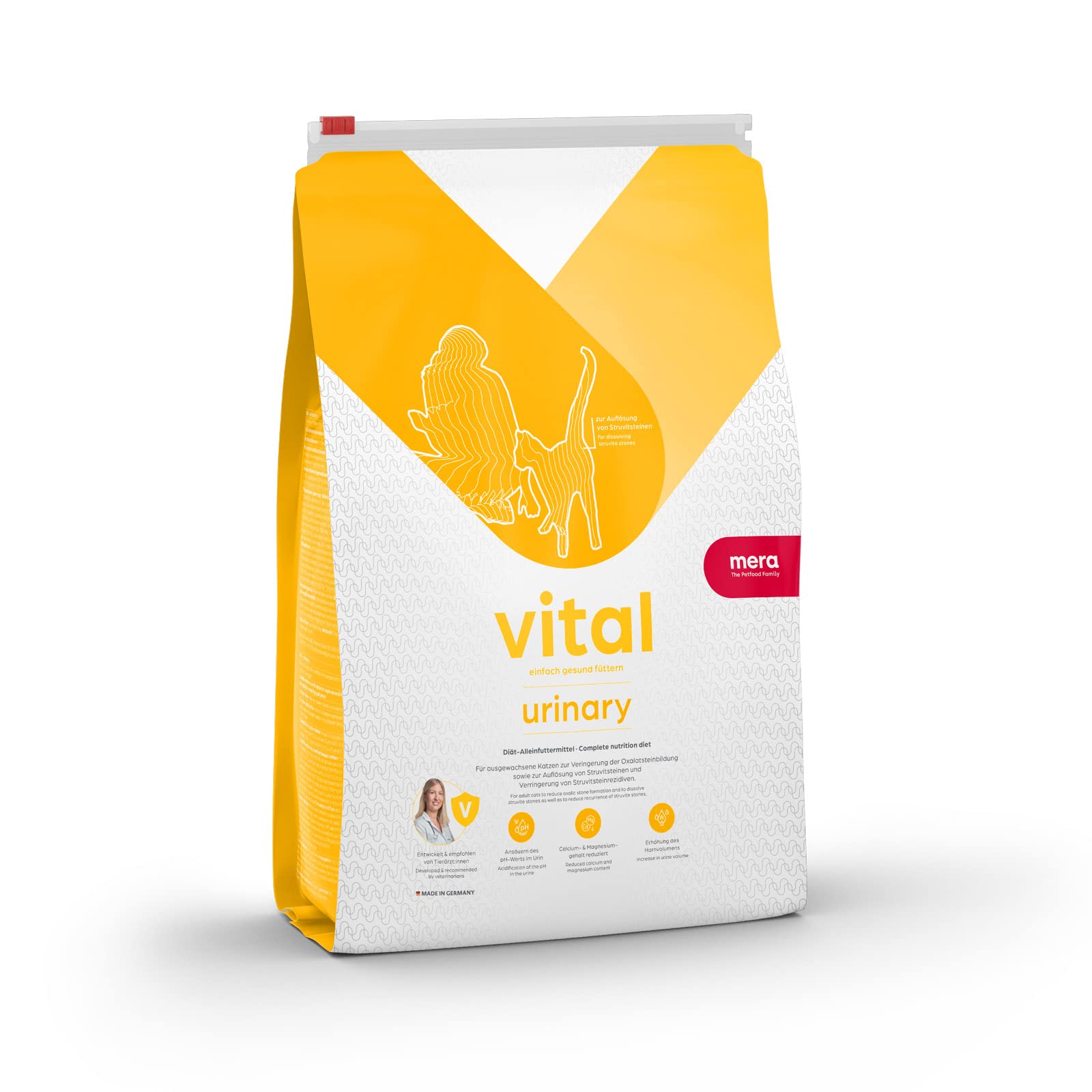 MERAVITAL Urinary (3kg), Katzenfutter trocken, bei Entzündungen der Harnwege, Vorbeugung von Harnsteinen bei adulten Katzen