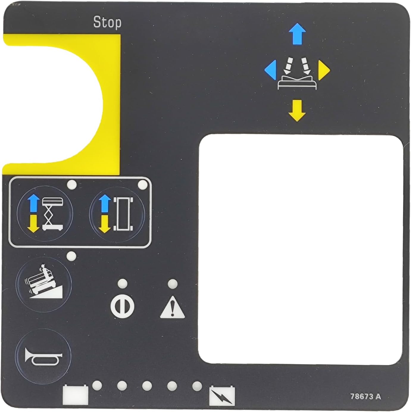 Replacement For Platform Control Box Overlay Decal 78673GT for Genie GS-1930 GS-1932 GS-2032 Mod-G8U-1822