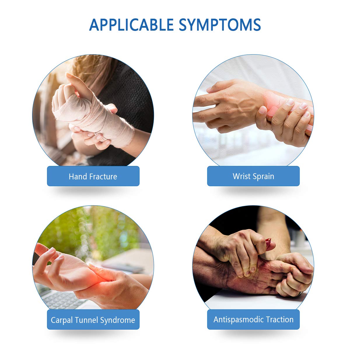 OSK Soft Functional Resting Hand Splint for Flexion Contractures - Stroke Hand Brace by Restorative Medical - Corrective, Supportive Brace for Correction, Comfort & Pain Relief (Large, Right)