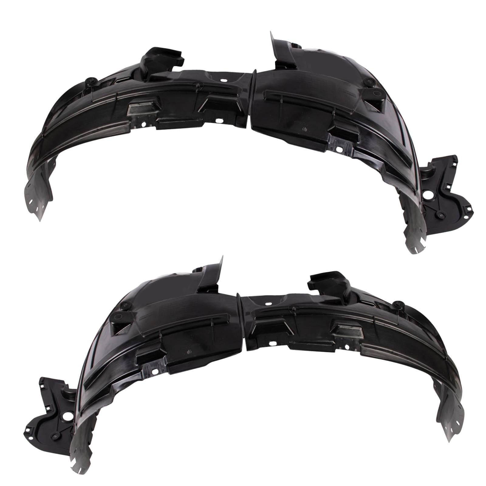 TRQ Front Inner Fender Liner Set | For 2017-2018 Nissan Rogue NI1248158 NI1249135