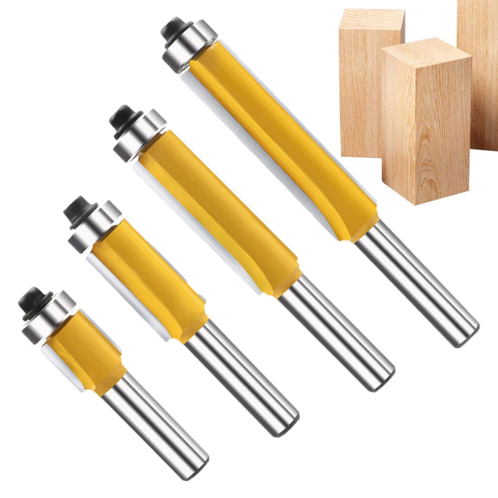 Fraise à bois 8mm carbure à roulement supérieur pour affleurage net