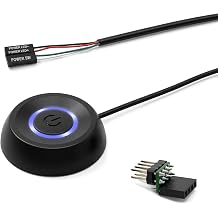 PC Power Button, PC External Power Switch Remote PC-Powers Switch Desktop Powers Button ON Off LED Indicator PC-Power Supply Buttons SW Extension for Computer Motherboard
