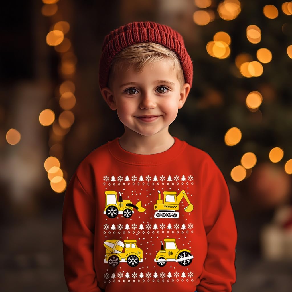 Mrocioa Toddler Boy Girls Sweatshirt Ugly Christmas Sweater Style Reindeer Shirt Kids Xmas Holiday Tops