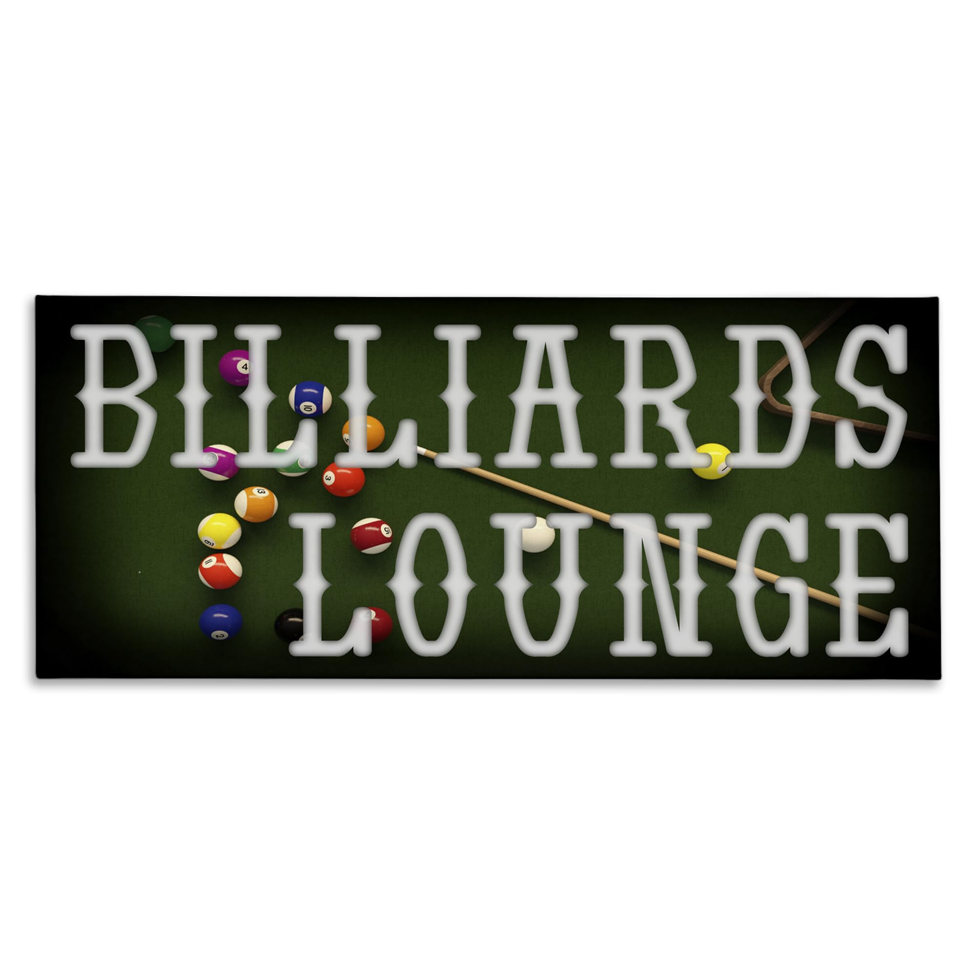 Stupell Industries 'Billiards Lounge Recreation', Canvas Art, 24 x 10 Inches, Easy to Hang and Sturdy, Made in USA, by Marcus Prime