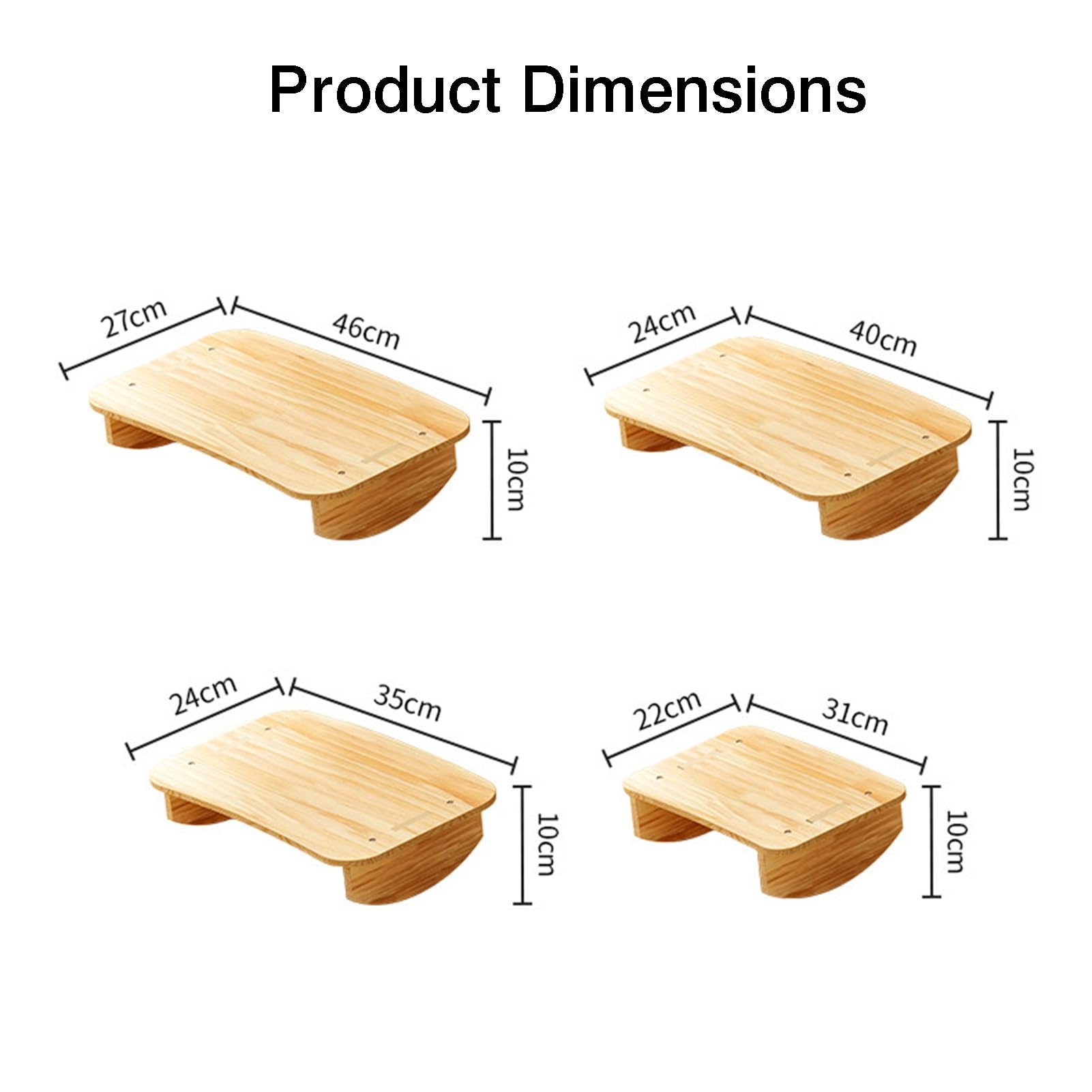 Reposapiés De Madera Mecedora 180°,Taburete Ergonómico For Pies For Debajo Los Escritorios Oficina,Aliviar El Dolor Del Escritorio,Carga Máxima 150 Kg For Mejorar(35x24x10cm)
