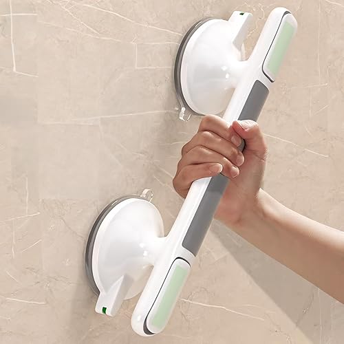 Barras de agarre para bañeras y duchas, mango de ducha de 12 pulgadas, agarre de seguridad antideslizante para personas mayores sin perforaciones,