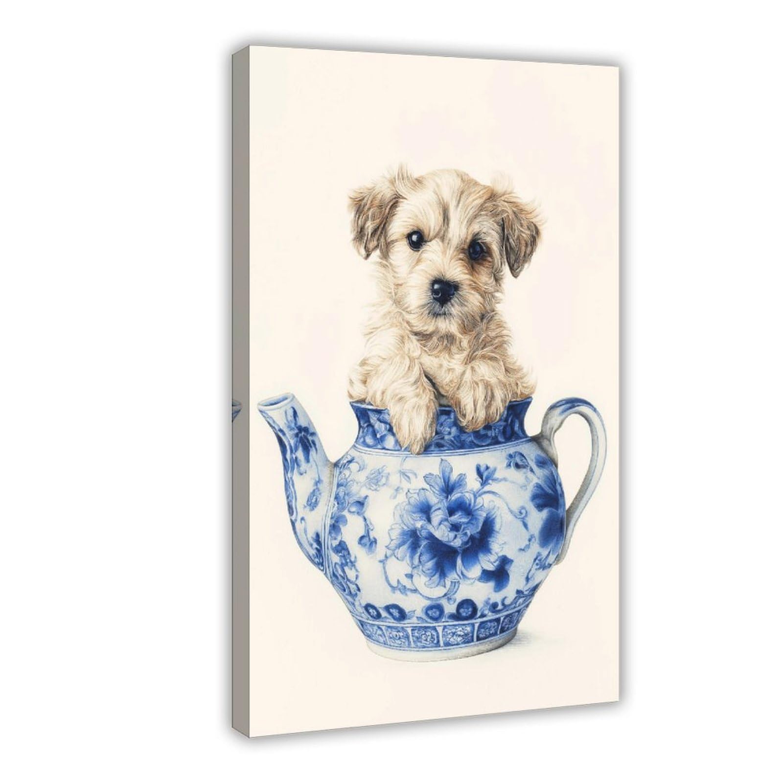 YWTJAX Puppy Teacup Poster Canvas Poster for Dorm Room Decor Gift