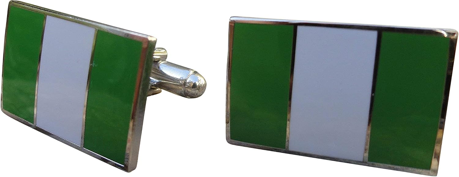 Nigerian Flag Cufflinks, Lapel Pins, Tie Bars, Earrings, Jewelry and Accessories