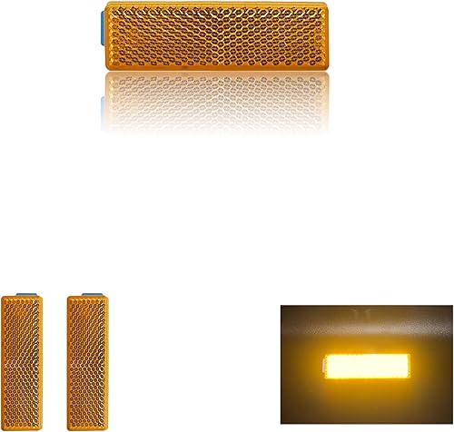 Reflector 76X22mm autoadhesivo rectángulo de seguridad impermeable para entrada de buzón remolque