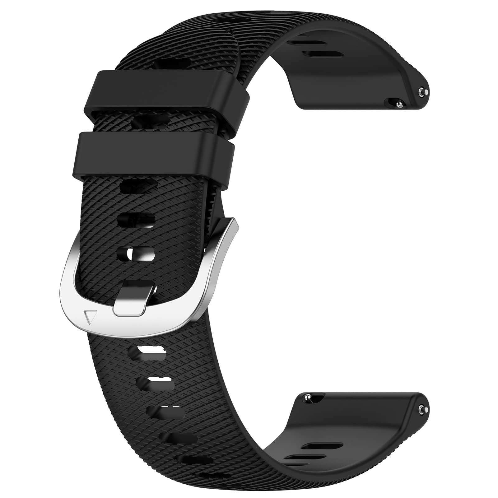 LOKEKECompatible with HAYLOU Solar LS01 Replacement Band - 19mm Replacement Silicone Wrist Watch Band Strap Compatible with HAYLOU Solar LS01 / SW01 SW021 SW023 / ID205S ID205L ID205U(Silicone Black)