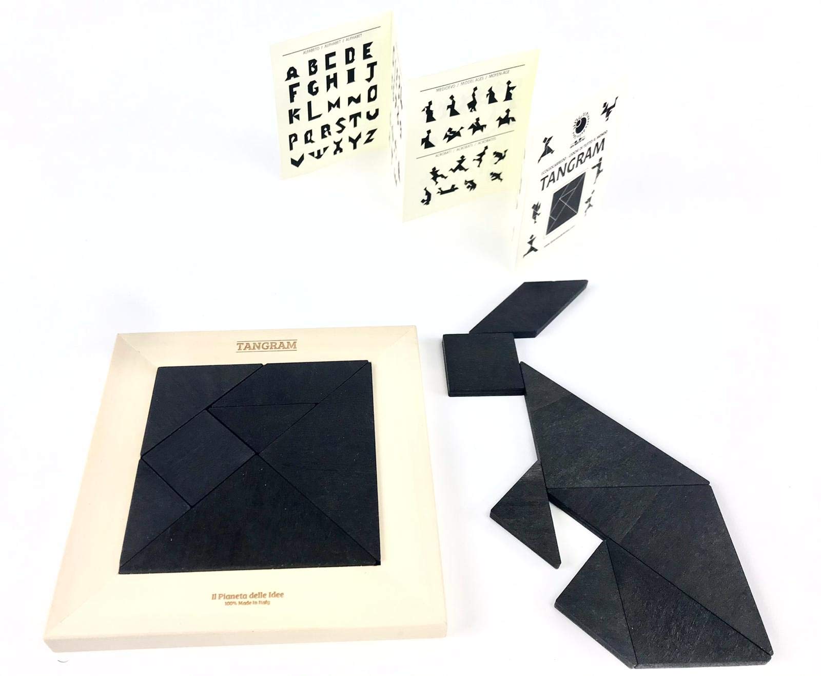 Il Pianeta delle Idee - Tangram classico in legno – Made in Italy – Creato con energia solare – 100% Ecologico