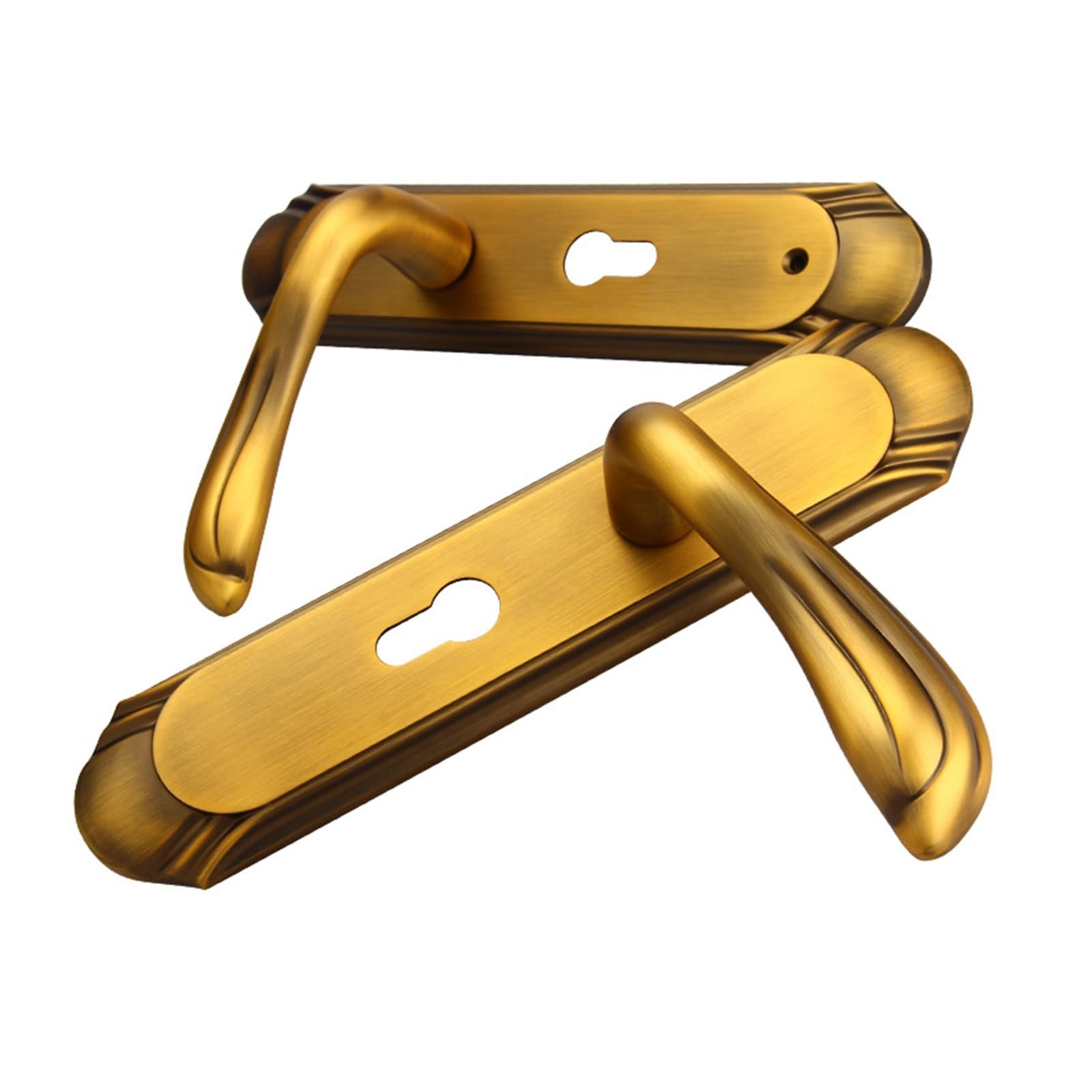 Serrure de porte intérieure silencieuse avec loquet magnétique et finition bronze antique