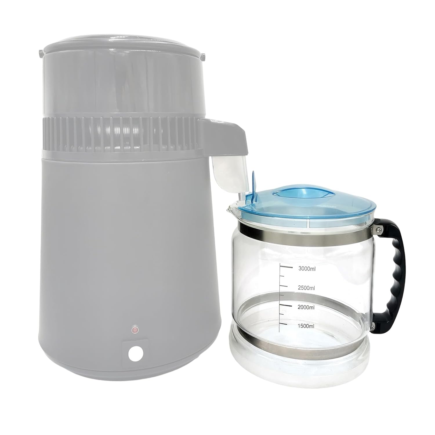 Distilled Water Storage Container 4L Easy Installation Glass Collection Bottle for Kitchen and Beauty Applications Glass Water Filter Pitcher Replacement