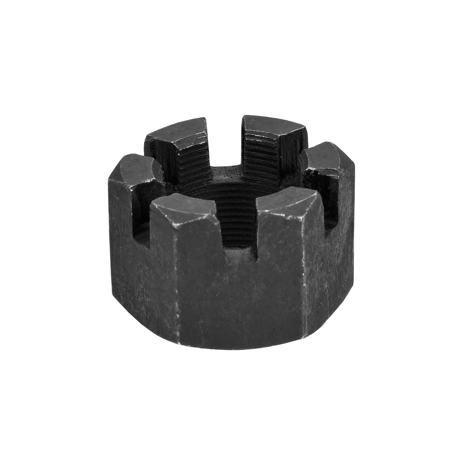 QUARKZMAN Dado Esagonale Scanalato M30x1,5mm Dadi Esagonali in Acciaio al Carbonio Classe 4.8 Nero 3 Pezzi