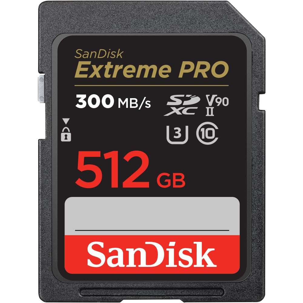 SanDisk Extreme PRO SDHC UHS-II Speicherkarte V90B (300 MB/s 512G
