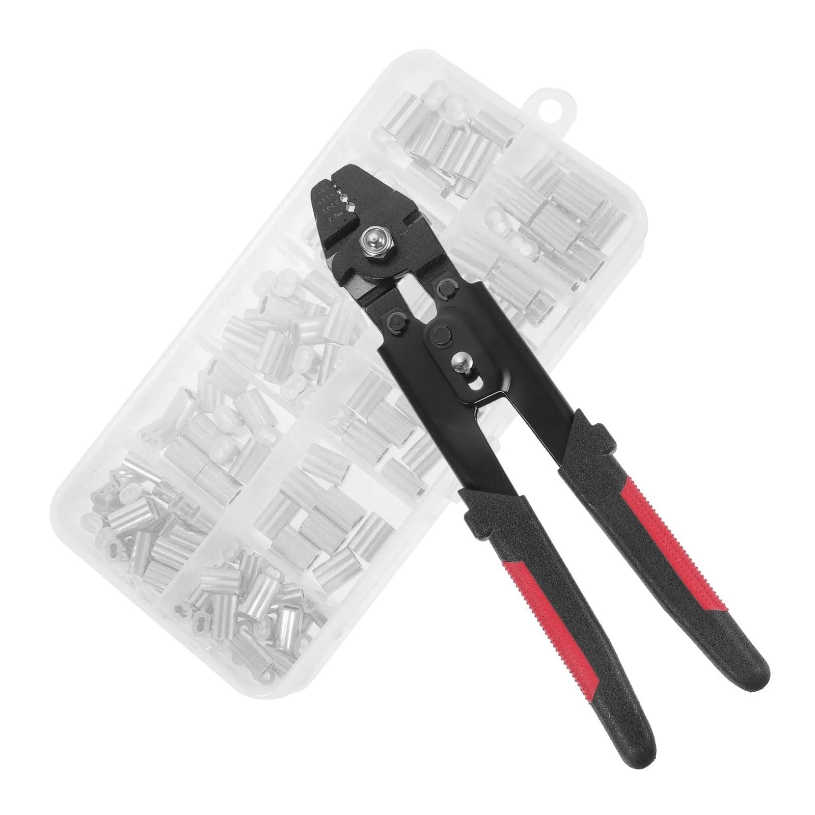 Qxbfndc One Color Crimping Tool 1Set Wire Ferrule Crimping Tool Cable Crimper Wire Rope Swaging Tool Non Slip Handle Self Locking Stainless Steel