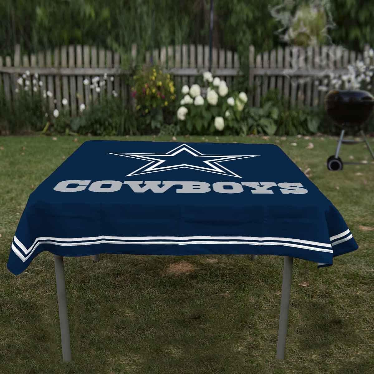 WinCraft Dallas Cowboys Logo Tablecloth and Square Table Cover Overlay