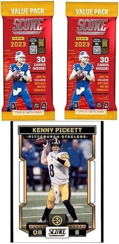 2023 Panini Score Football 2 Pack Fat Value Pack 30 Cards Each 60 Total w 2023 Score Pittsburgh Steelers Team Set Gift Pack disponible en Yaxa Venezuela