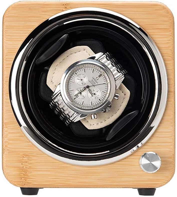Single Automatic Watch Winder Box, Wooden Winder Box, 4 Modes, Leather Pillow Watch Storage BoxHoliday Gift - Image 1 of 5