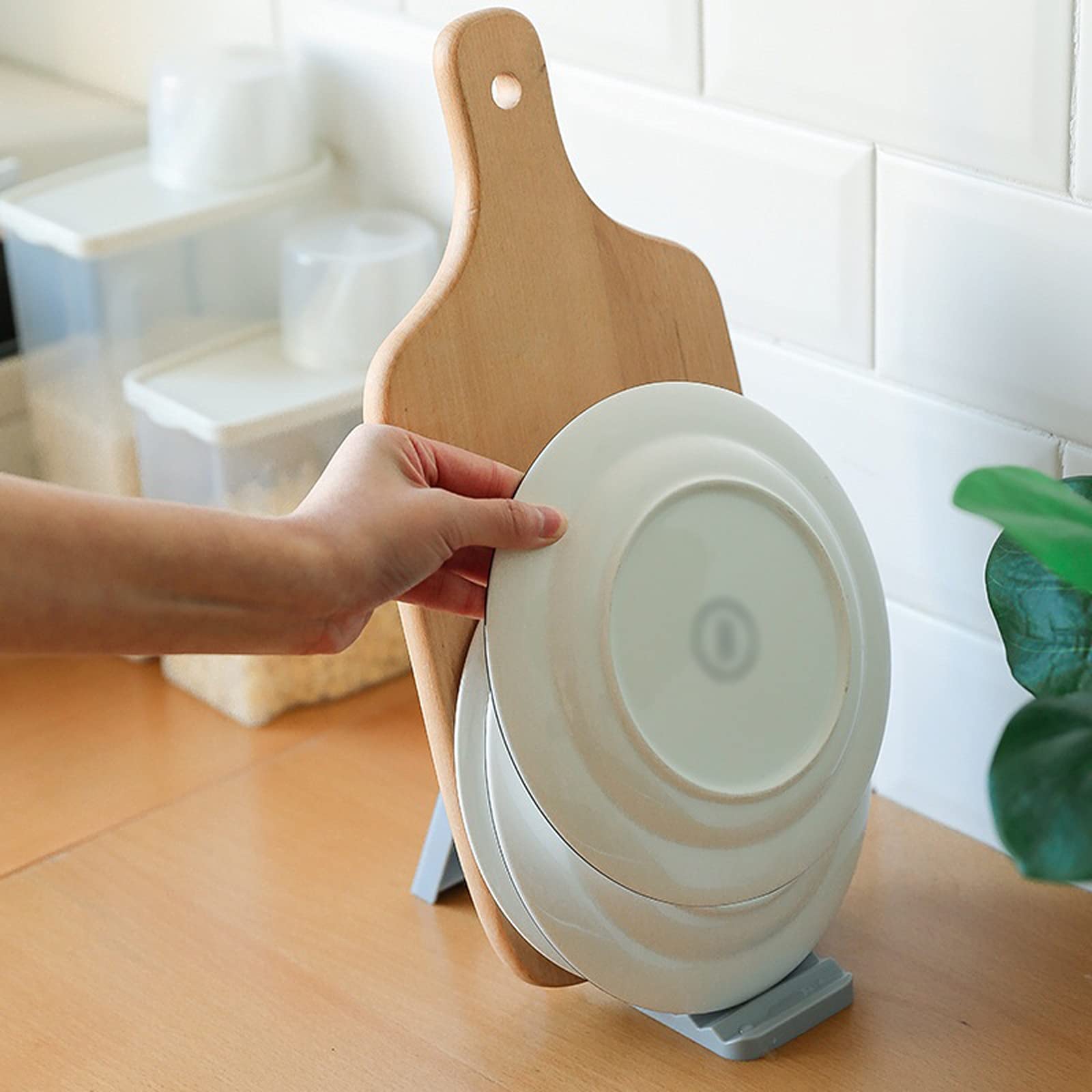 Estante para Tapas de ollas, Organizador de Tapas para cacerolas, Estante Plegable para Tapas de ollas, Cuchara, espátula, Soporte para Almacenamiento de Platos, Estante de Secado,