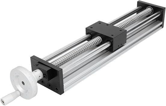 Linear Rail Guide Carriage, 300mm Stroke, CNC Ball Screw, Manual Sliding Table Router Machine with Handwheel