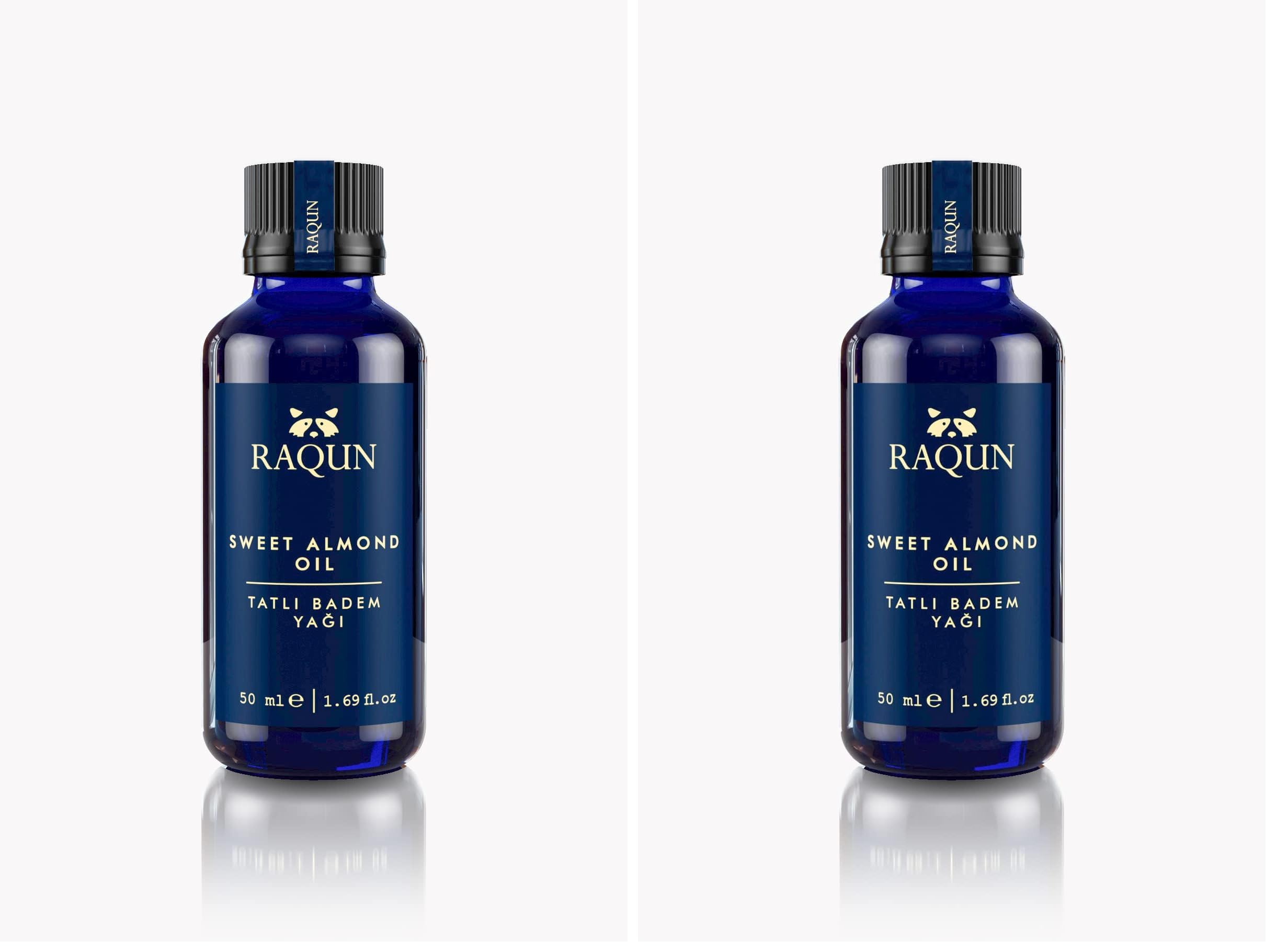 RAQUN Tatlı Badem Yağı 50ml%100 Saf ve Doğal (2 paketi)