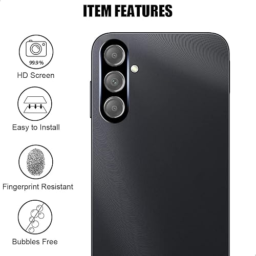 Miniatura 5 de (3+3) para Samsung Galaxy A14 4G / 5G (paquete de 3) Protector de pantalla de privacidad anti espía película de vidrio templado privado con