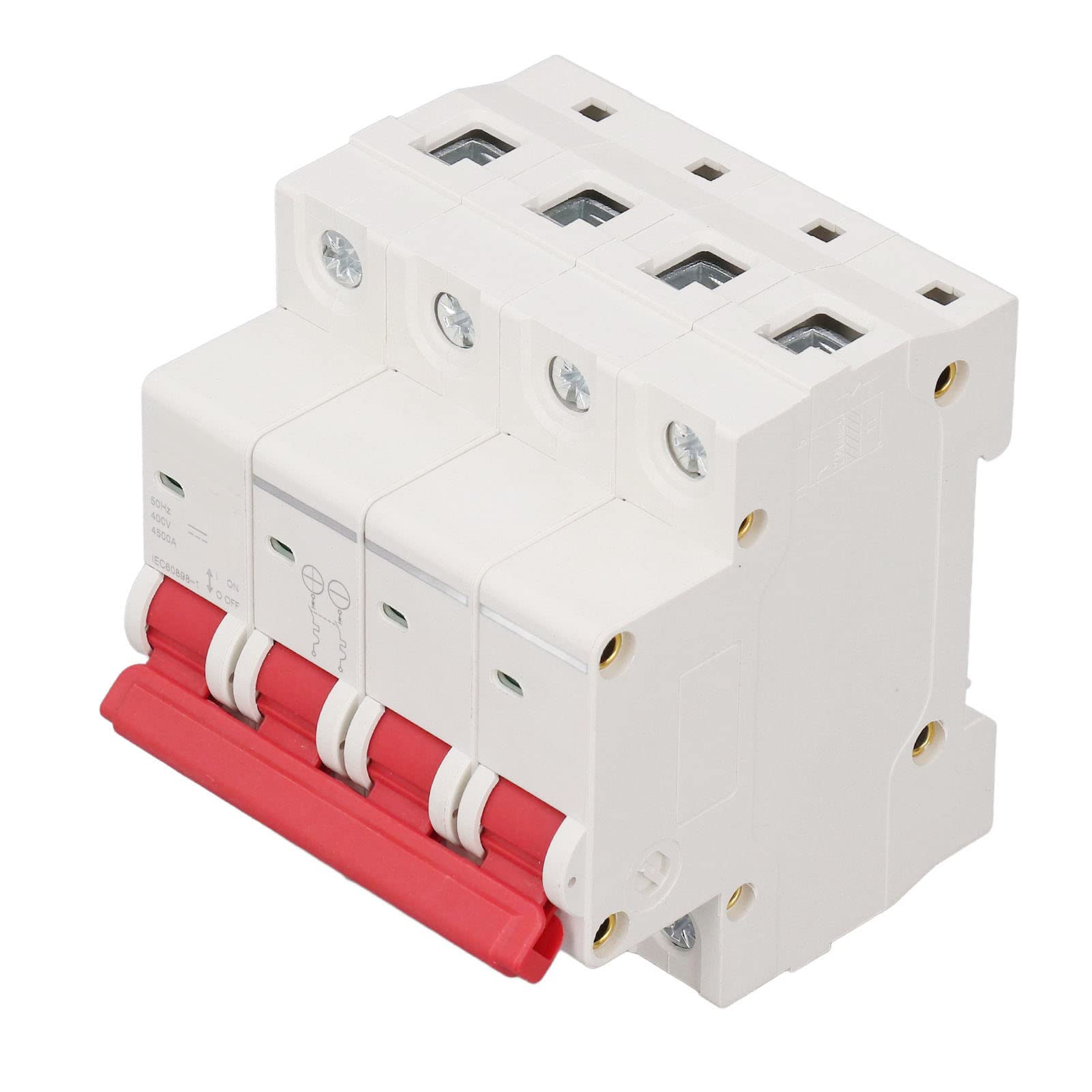Ieumjnat One Color Arrester 4500A Breaking Capacity Surge Protection Device Flame Retardant 400V Good Onoff Effect(4P)