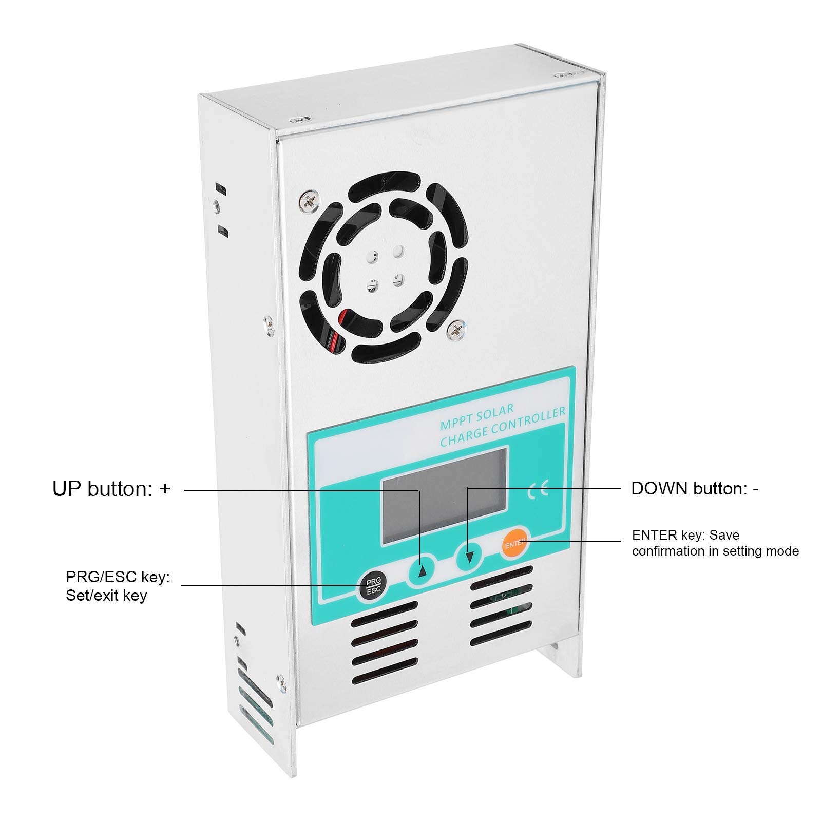 Kontroler Ładowania Słonecznego Mppt Kontroler Panelu Słonecznego 12V 24V 36V 48V Regulator Baterii Z Inteligentnym Wentylatorem Elektrycznym (Mppt-60A),Kontroler Słoneczny