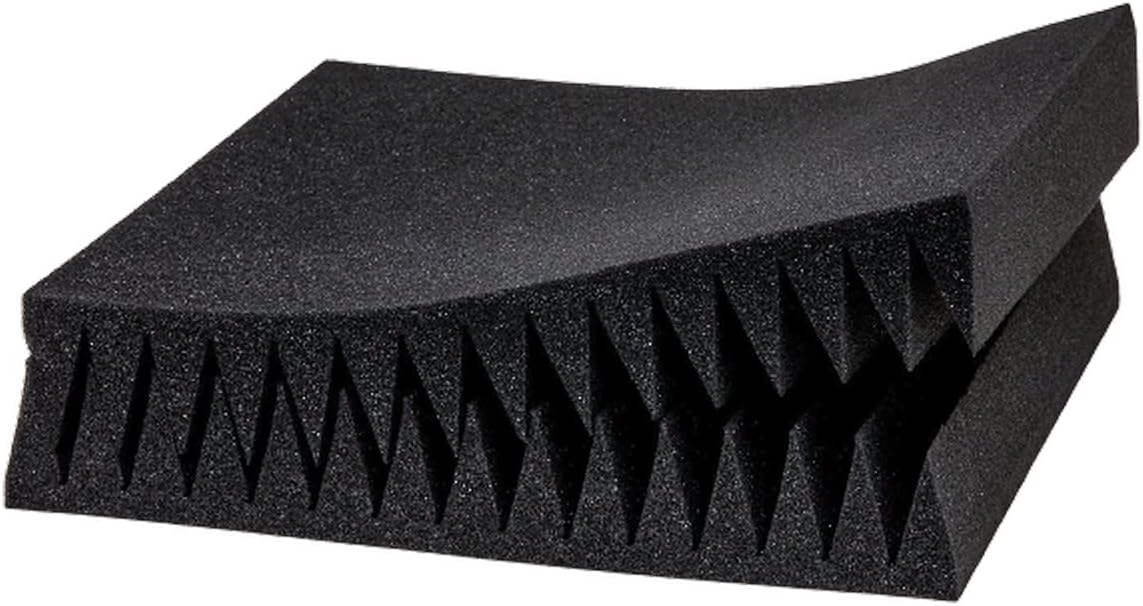 Paquete de 4 paneles acústicos de carbón para estudio, cuñas de espuma de 2 x 12 x 12 pulgadas