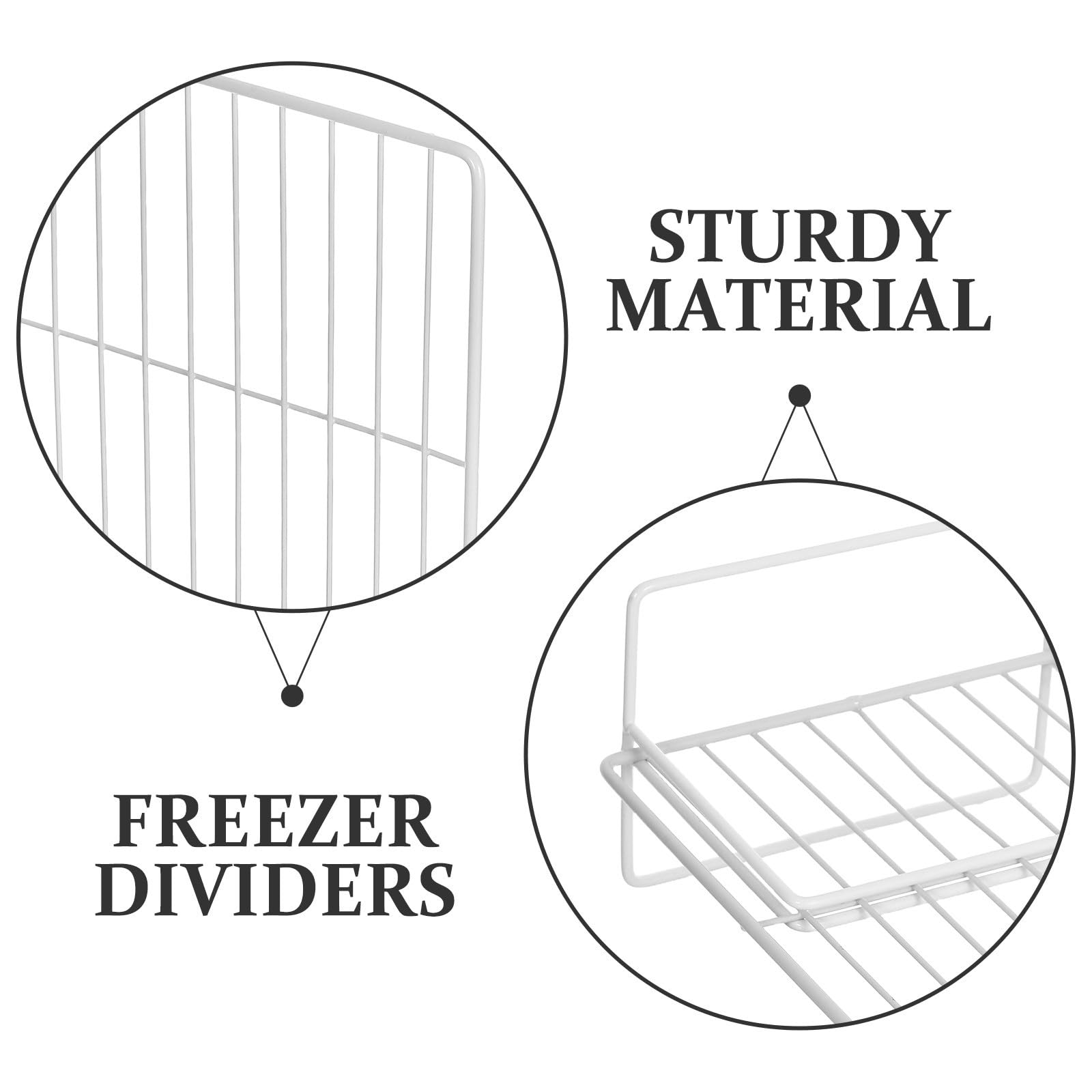 Toyvian 2 Piezas Separador para Congelador Organizador de Estantes Resistente y Compacto para Almacenamiento Interno Refrigeradores y Congeladores