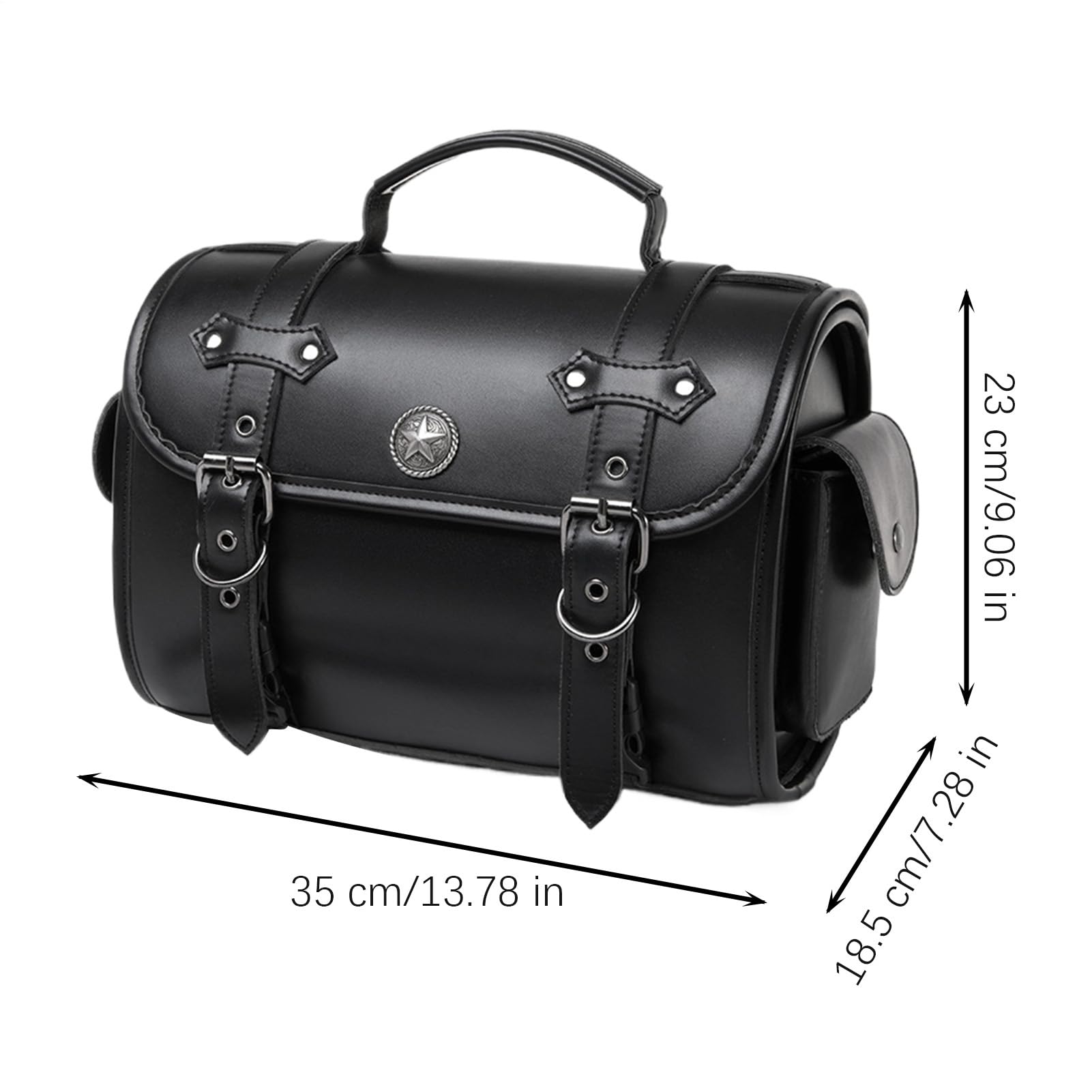 Borse da sella in pelle per moto, 720 g, deposito bagagli per moto, set di tasche laterali impermeabili, viaggi a lunga distanza, viaggi su strada, pendolari quotidiani, stoccaggio