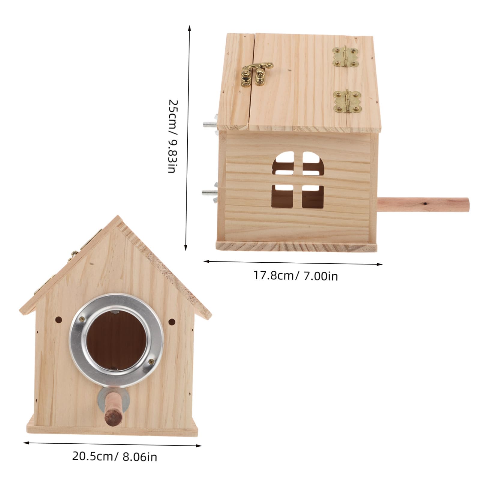 ibasenice Budgies Nest Box in con Ventilazione e Chiusura Casa Nido per Pappagallini Cocorite e Agapornis Dimensioni Compatte per Allevamento e Riproduzione Uccelli Design Naturale ed