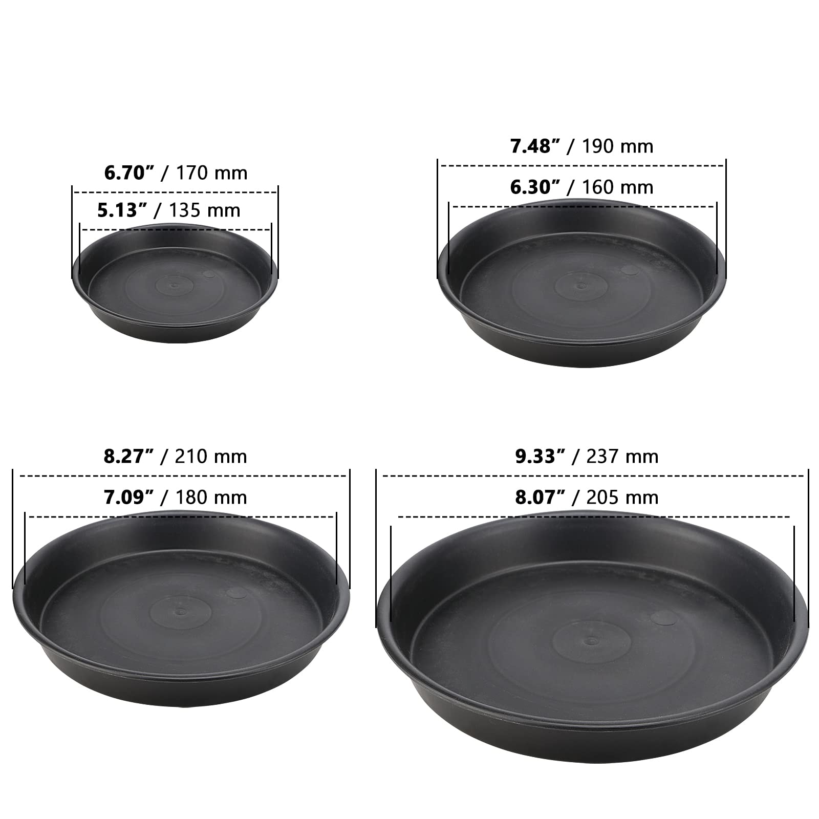 ZOENHOU 16 PCS Plant Saucers - Image 2
