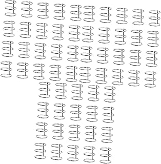 TEHAUX 60 Peças Clipe De Fichário Anel De Metal Para Fichário De Papel Anel De Metal Espiral Fichário Anel De Livro De Metal Folha Solta Caderno Fichário A7 Fichário De Metal Adesivo