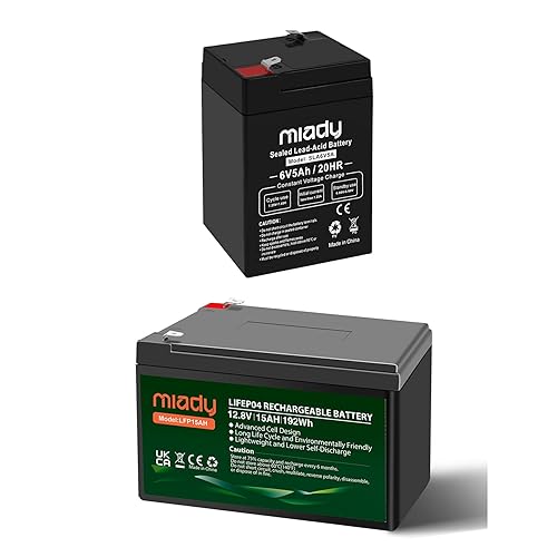 Miady 6V 5Ah Rechargeable Sealed Lead Acid Battery (1 Pack)