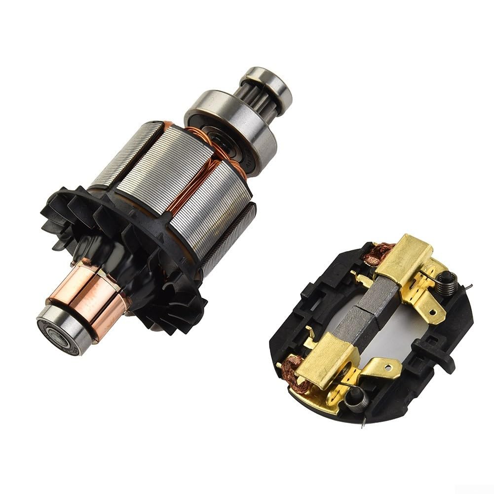 Armatura del motore di ricambio e supporto per spazzola di carbone per trapano a percussione SDS da 18 V DCH243 DCH253 DCH143 DCD931 DCD936 Kit di riparazione per utensili elettrici